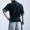 Western Restaurant Chef Fashion Denim Work Clothes Men's Bakery Catering Hotel  Button Long Sleeve Summer