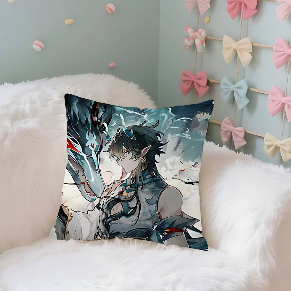 Dan Heng Imbibitor Lunae Case Plush Fabric Soft Pillowcase Double Sided Print Cushion Cover Household Gifts