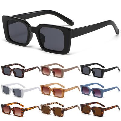 Beach Travel Sunglasses Vintage Small Frame Square Sun Glasses Women'S Leopard Sun Glasses Female Fashion Gradient Eyewear