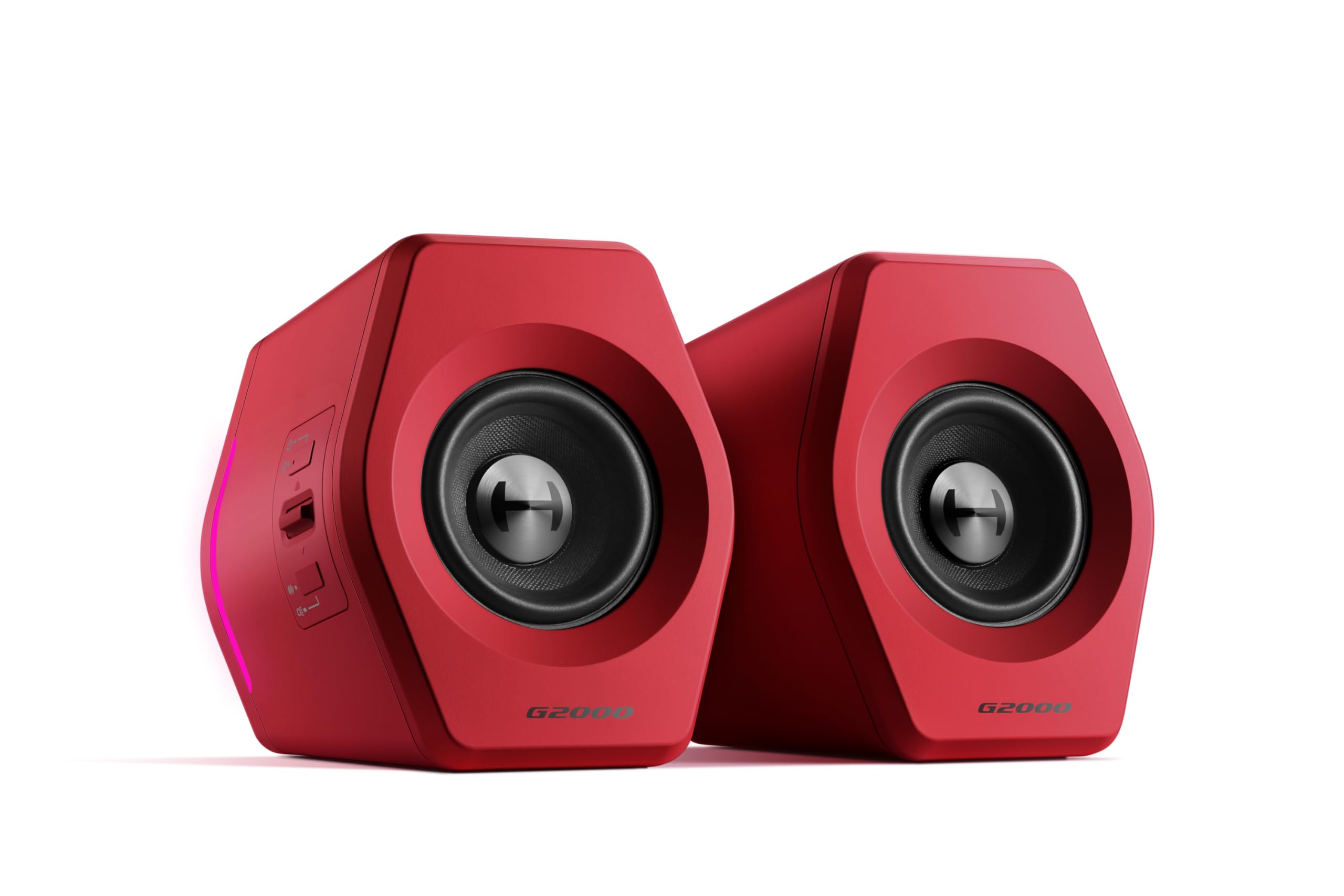 

Edifier G2000 Gaming Speaker for PC PC PS5 Game Monitor AUX Supports Wired Wireless Movie Mode Sound Quality Ride Small Set of 2 Red червоний