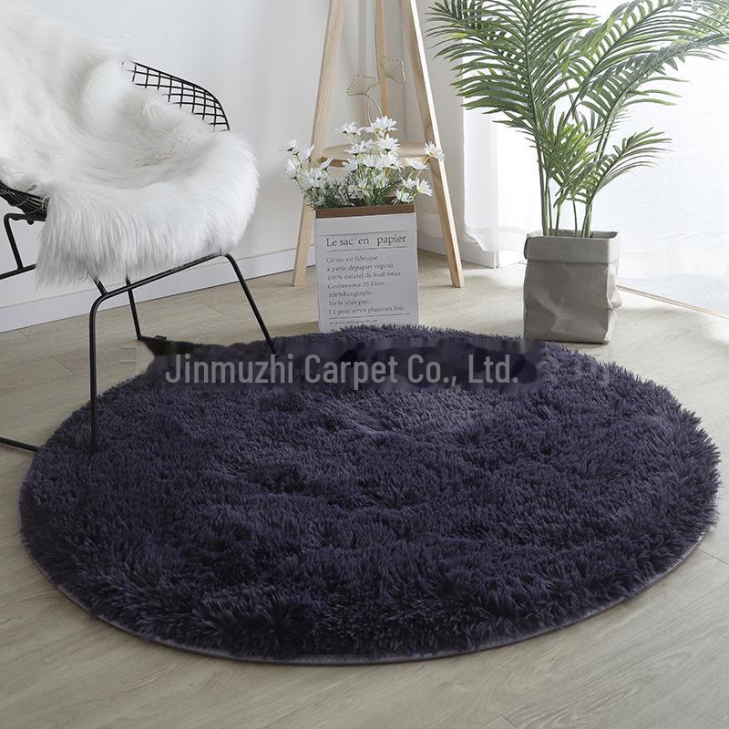 

Круглый ковер из шелка и шерсти с градиентным узором в скандинавском стиле для гостиной или подвесного кресла-корзины 60*60 cm