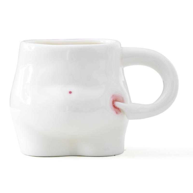 Creative Ceramic Squeeze Belly Coffee Mug