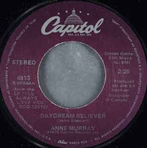 

7inch Record ANNE MURRAY - Daydream Believer 4813 CAPITOL 1979 US Country/Folk Used