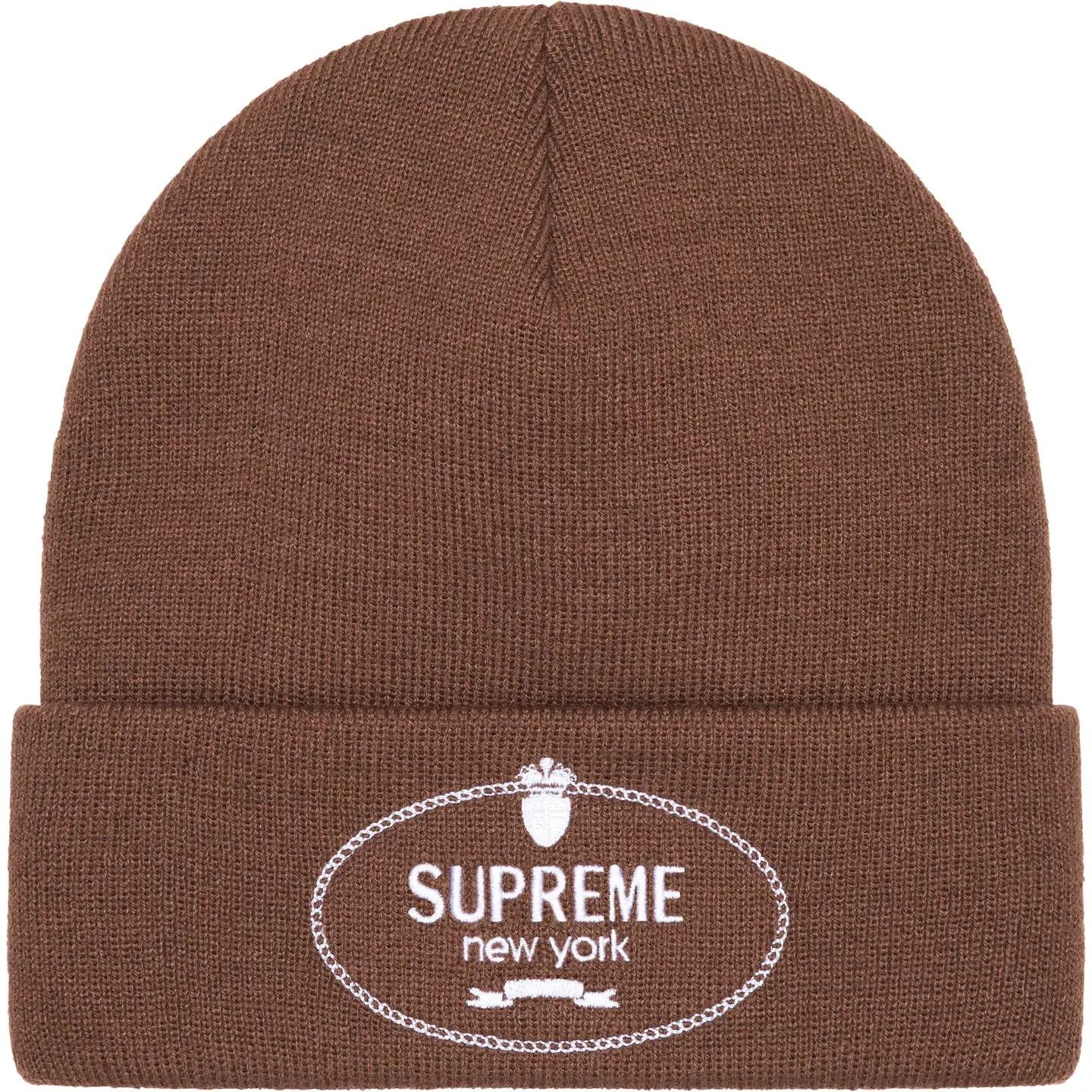 Supreme Crest Beanie Brown One-Size