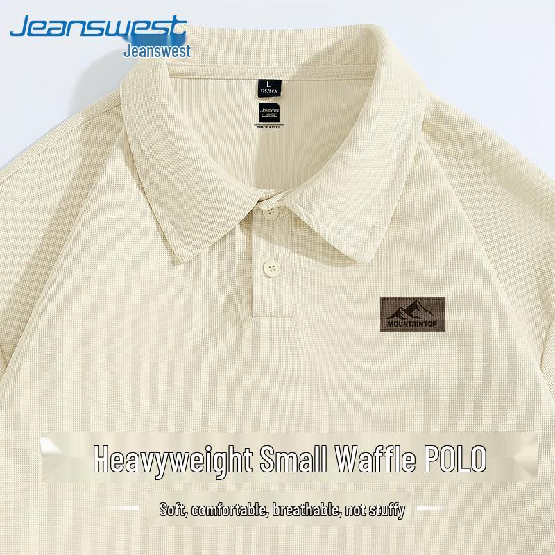 Мужская летняя дышащая вафельная рубашка-поло Jeanswest