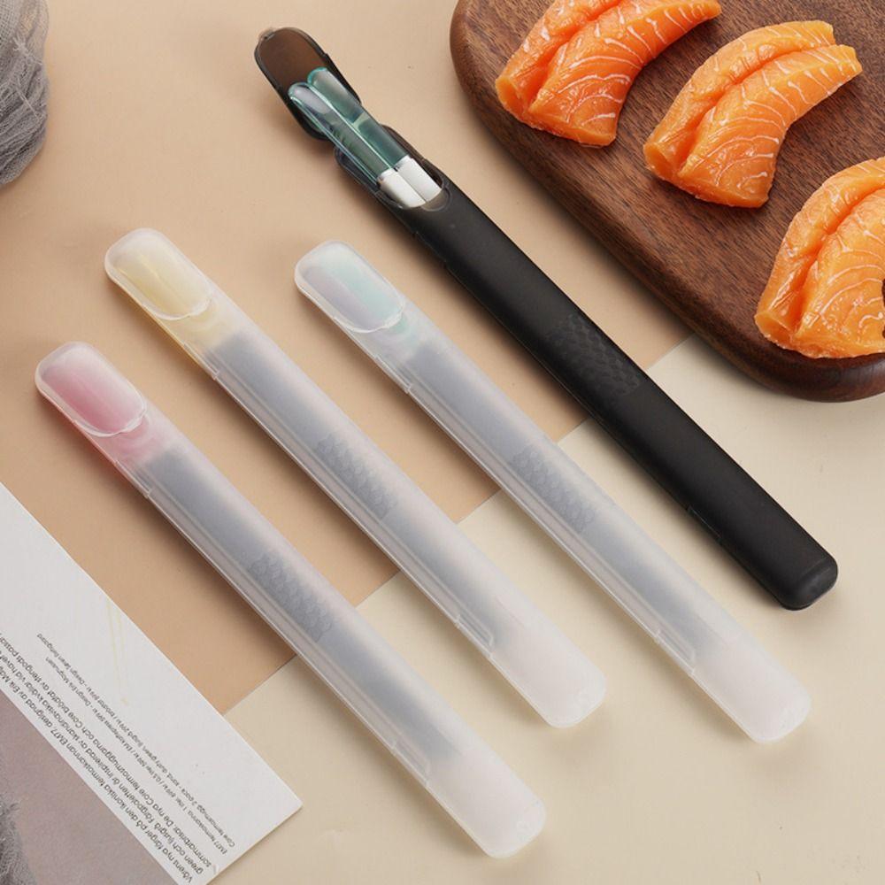 1pcs Transparent Chopsticks Box 26cm Makeup Brush Storage Box High Quality Cutlery Straw Case