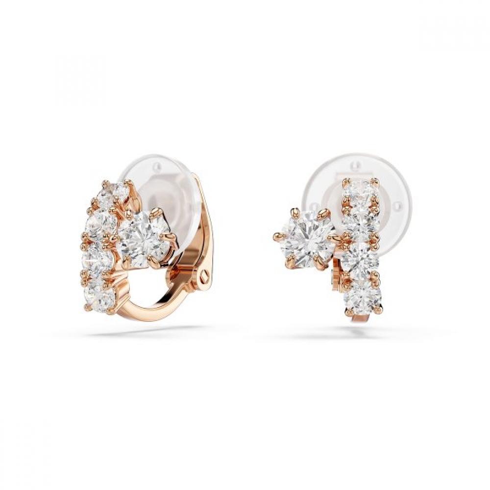 Swarovski Clip Earrings Rose Gold Tone 5763822