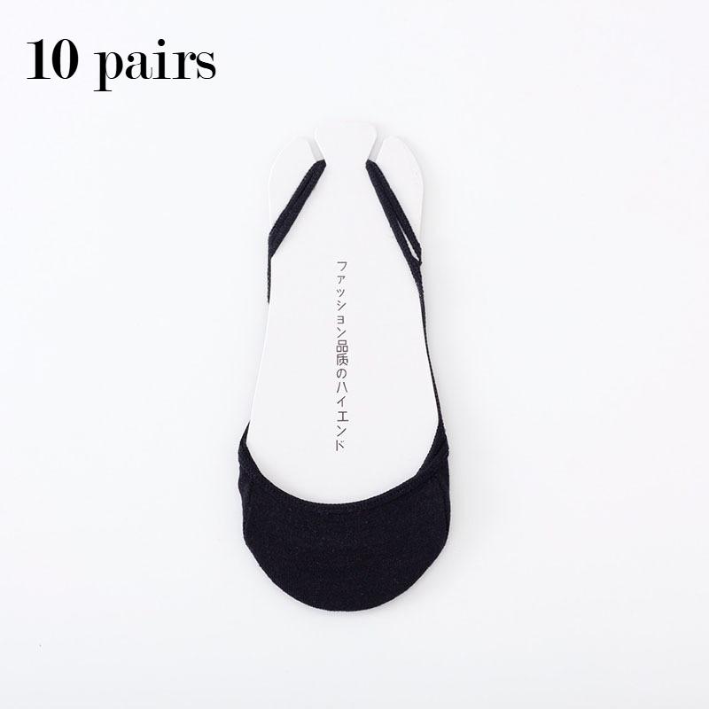 10 Pairs Thin Garter Cotton Boat for Women Forefoot Thickened Pad Shockproof Anti-slip Invisible No-drop High Heel Socks