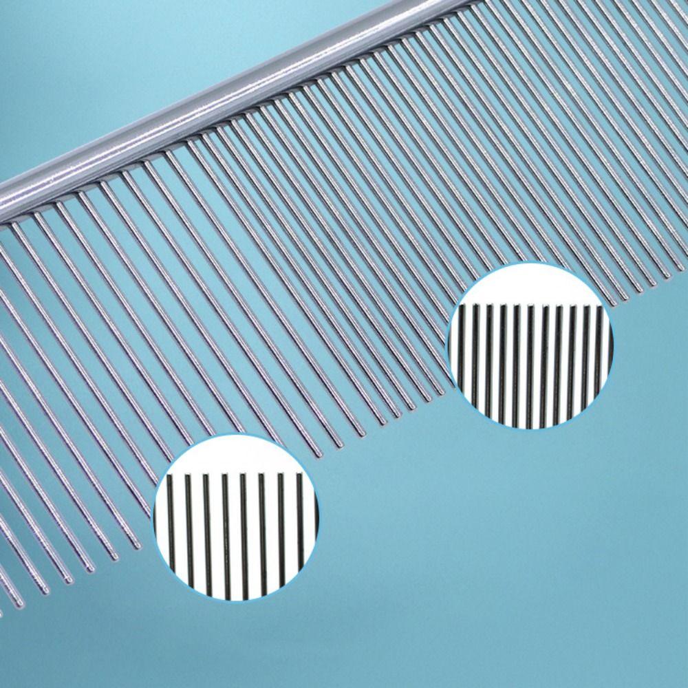 Stainless Steel Pet Dematting Comb Professional Dog Grooming Comb  for Removing Lice and Fleas