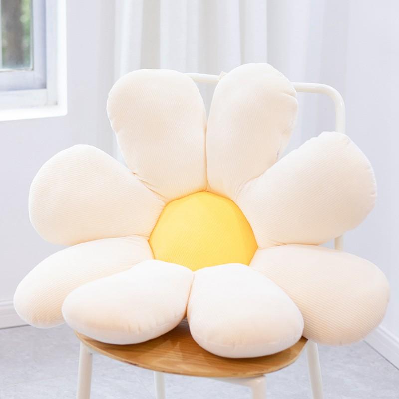 Fresh Colorful Daisy Flower Plush Pillow Toy Soft Cartoon Plant Stuffed Doll Chair Cushion Car Pillow Kids Lovers Birthday Gift