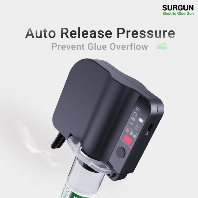 Cordless Glues Dispenser Safety 3 gear 17.5mm Tube Compatibility Rechargeable Electric Glues Guns For Precisions Work