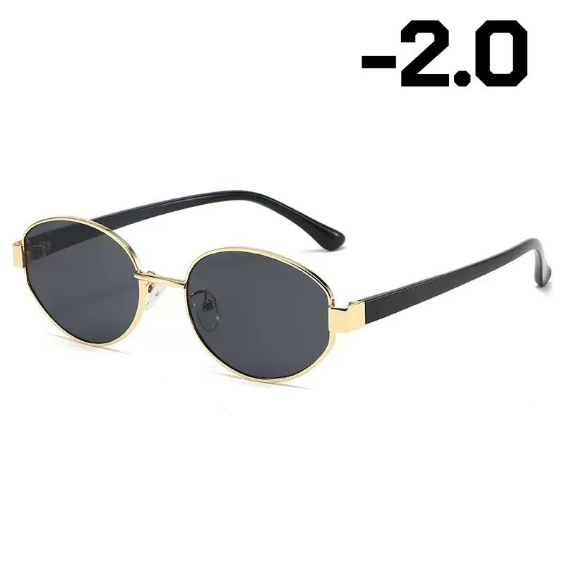 New Metal Frame Myopia Sunglasses Frames Women Men Retro Ovel Frame Outdoor UV400 Near Sight Eyeglasses Frames Sunshade Goggles