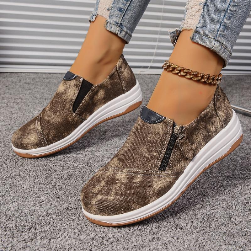 Women's Autumn New Casual Yunda Shoes Women's Platform Muffin Leather One Step Casual Single Shoes