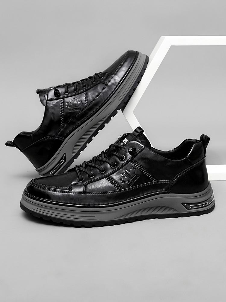 

Fashion British Style Quality Adults Fashion Round Toe Leather Shoes For Soft Bottom Lace-up Non-Slip/Antiskid Male Comfortable Shoe 44