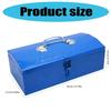 Portable Medium Sized Iron Sheet Storage Box Tool Organizers for Home Office and Travel Use with Secure Latches Closure