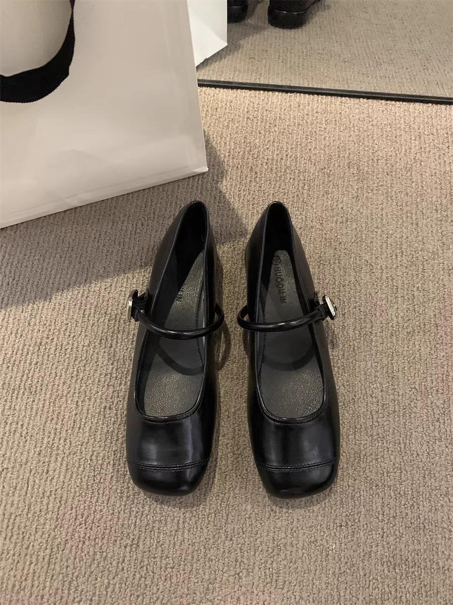 

Серебряные туфли Мэри Джейн для женщин Весна Новые туфли на плоской подошве Модные женские балетки Мэри Джейн на плоской подошве Повседневные балетки 39 чёрный