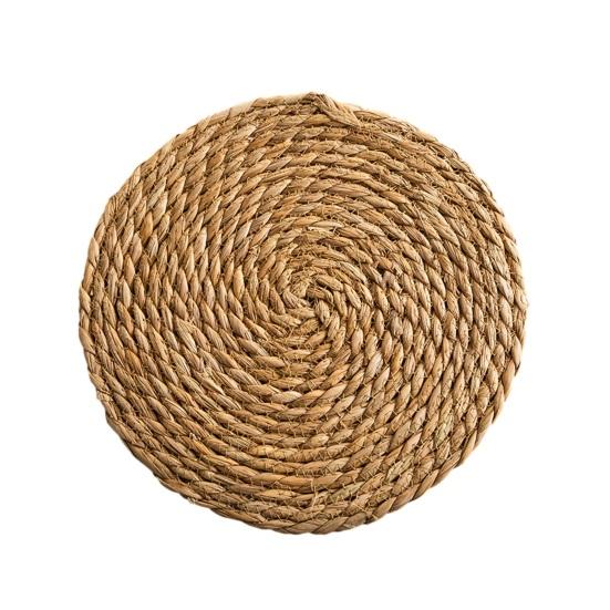 Natural Woven Placemat Handmade Straw Japanese Pot Mats Heat Resistant Non-Slip Coasters for Dining Table Reusable Table Mats for Home Kitchen