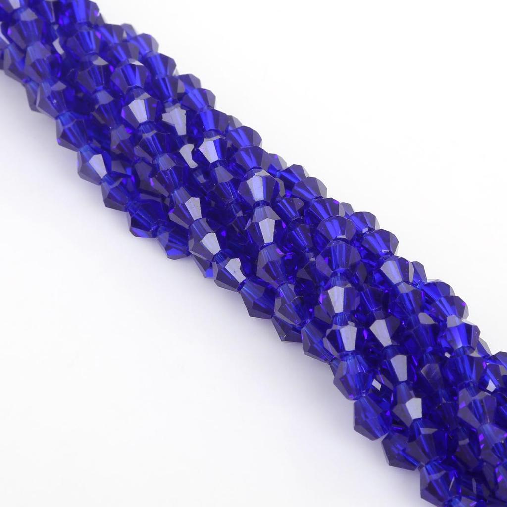 6mm DIY Colored Glass Crystal Pointed Beads for Jewelry and Phone Chain Accessories
