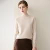 2026 Le Kasha Women's Pure Cashmere Sweater: 12 Gauge Flat Knit, Half-High Neck, Solid Color, Autumn/Winter Base Layer