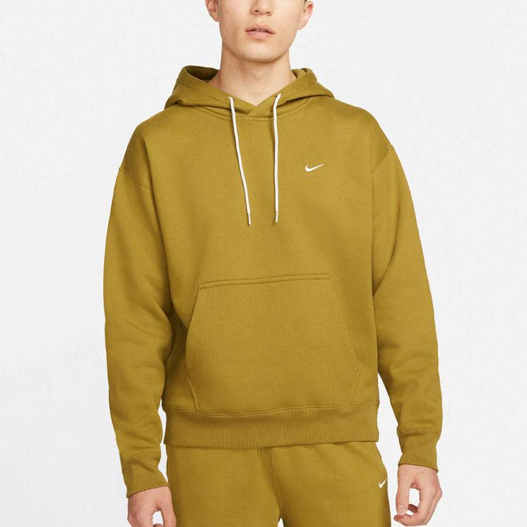 NikeLab Solo Swoosh Fleece Hoodie Desert Moss Men Streetwear CV0552-318