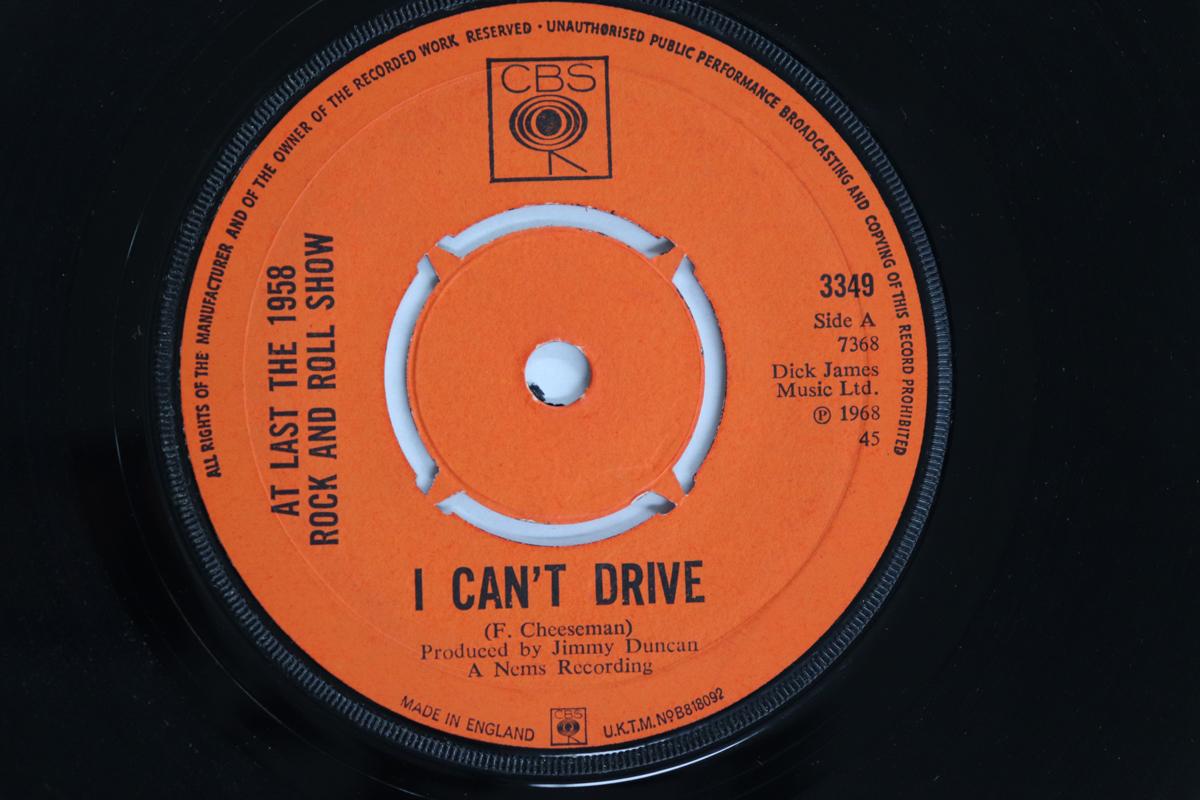 

7inch Record AT LAST THE 1958 ROCK & ROLL SHOW - I Can t Drive / Working On The Rail 3349 CBS 1968 UK Rock Used