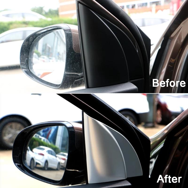 For Kia Sportage 4 QL 2016 2017 2018   ABS Chrome Front Door Window Triangle A Colum Cover Trims Inner Car Accessories
