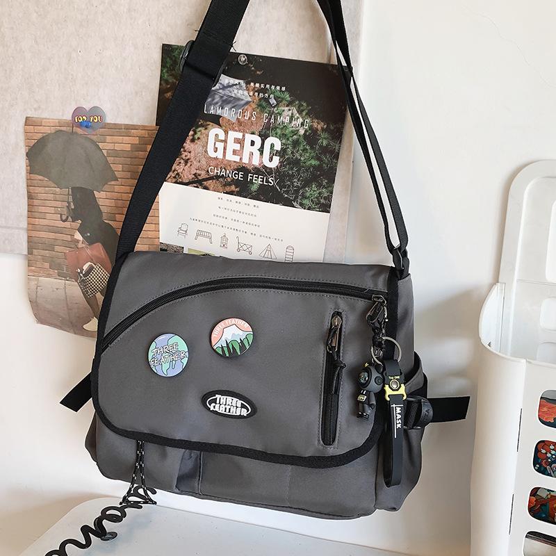 Canvas Bag Women's Large Capacity Postman Bag Women's Male Student One Shoulder Crossbody Bag