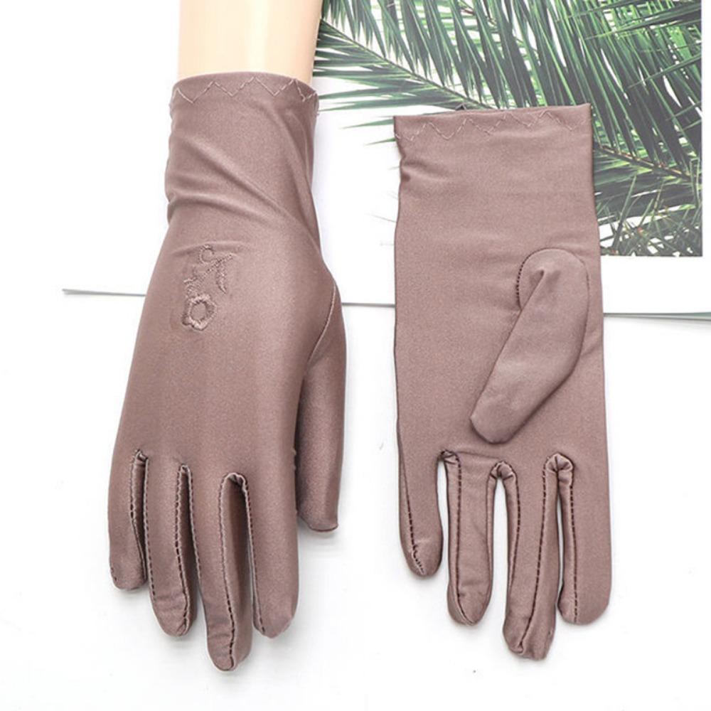 Summer Sunscreen Gloves Women Spring and Autumn Thin Electric Car Riding Etiquette Elastic Jewelry Lace UV Protection