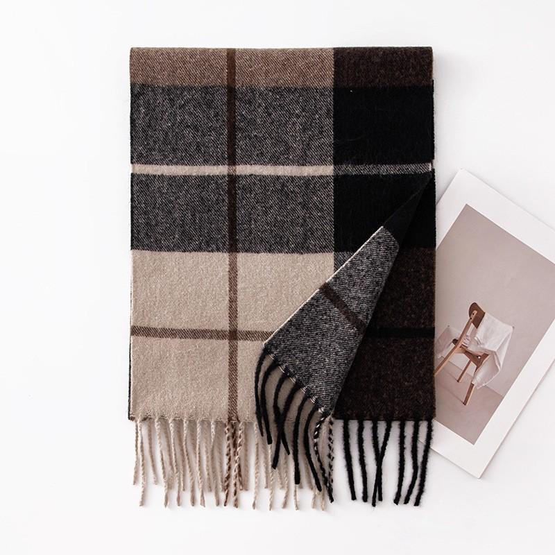 Autumn and Winter Classic British Imitation Cashmere Scarf Winter Plaid Warm Tassel Scarf Couple High End Atmosphere Scarf
