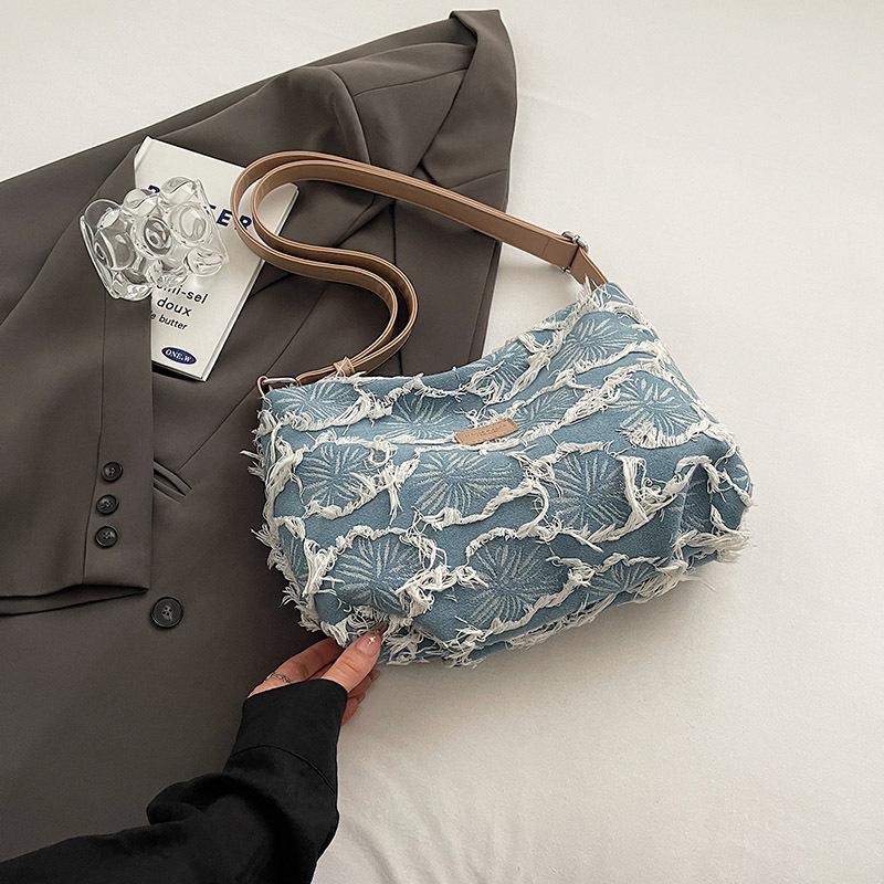 

Летний тренд сумка под мышкой повседневная сумка-тоут синий