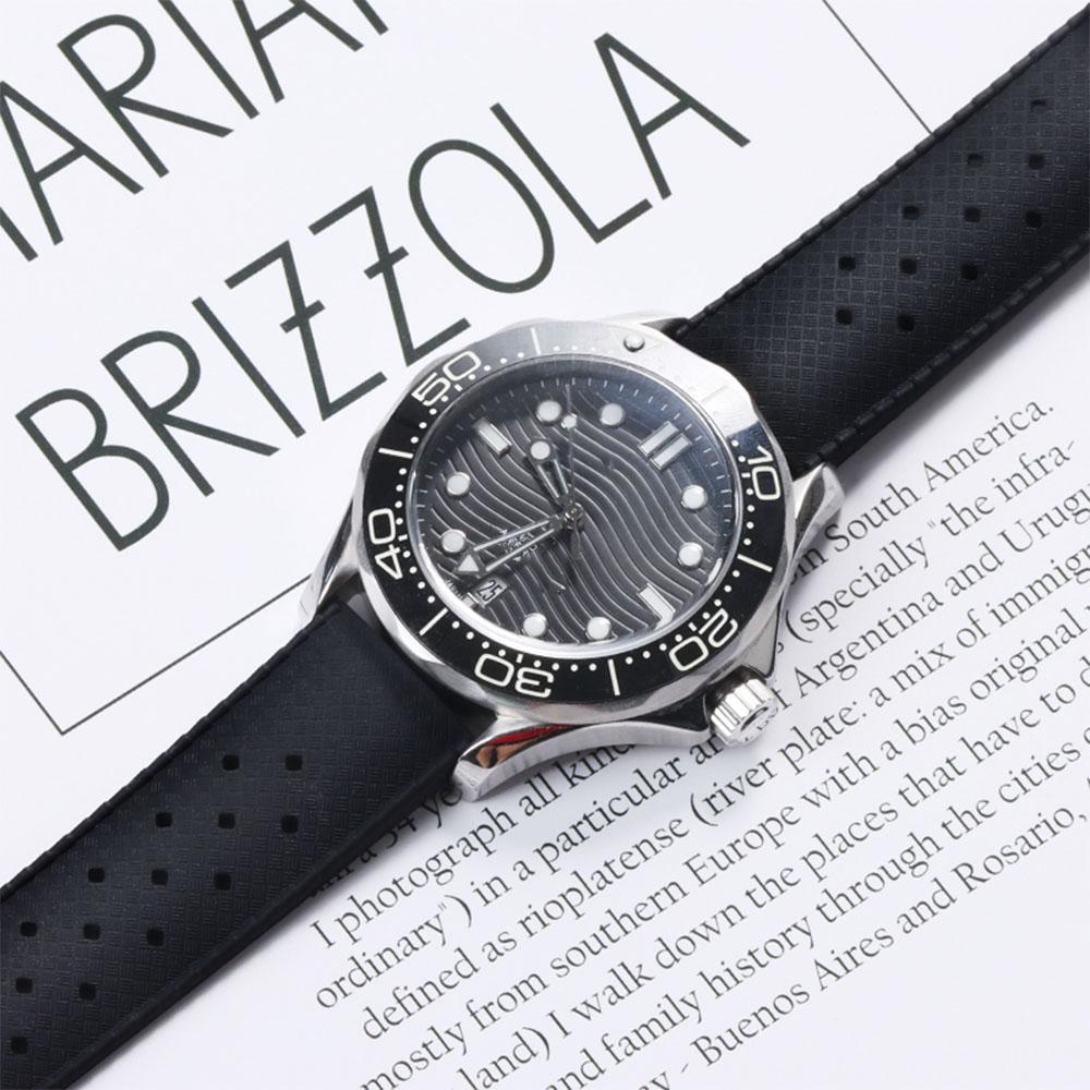 20mm 22mm Rubber Tropic Watch Band Quick Release Watch Band Tropical Silicone Smart Watch Strap for Oris for Seiko for Citizen