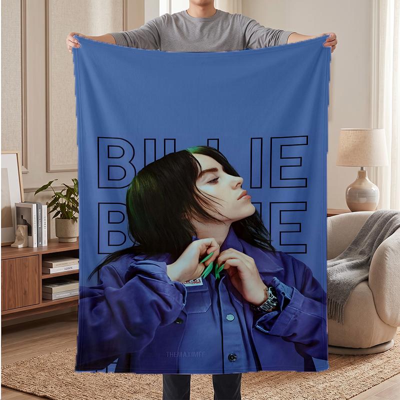 Billie Eilish Soft Warm Flannel Blankets Comfortable Blanket for Home Decoration Gifting