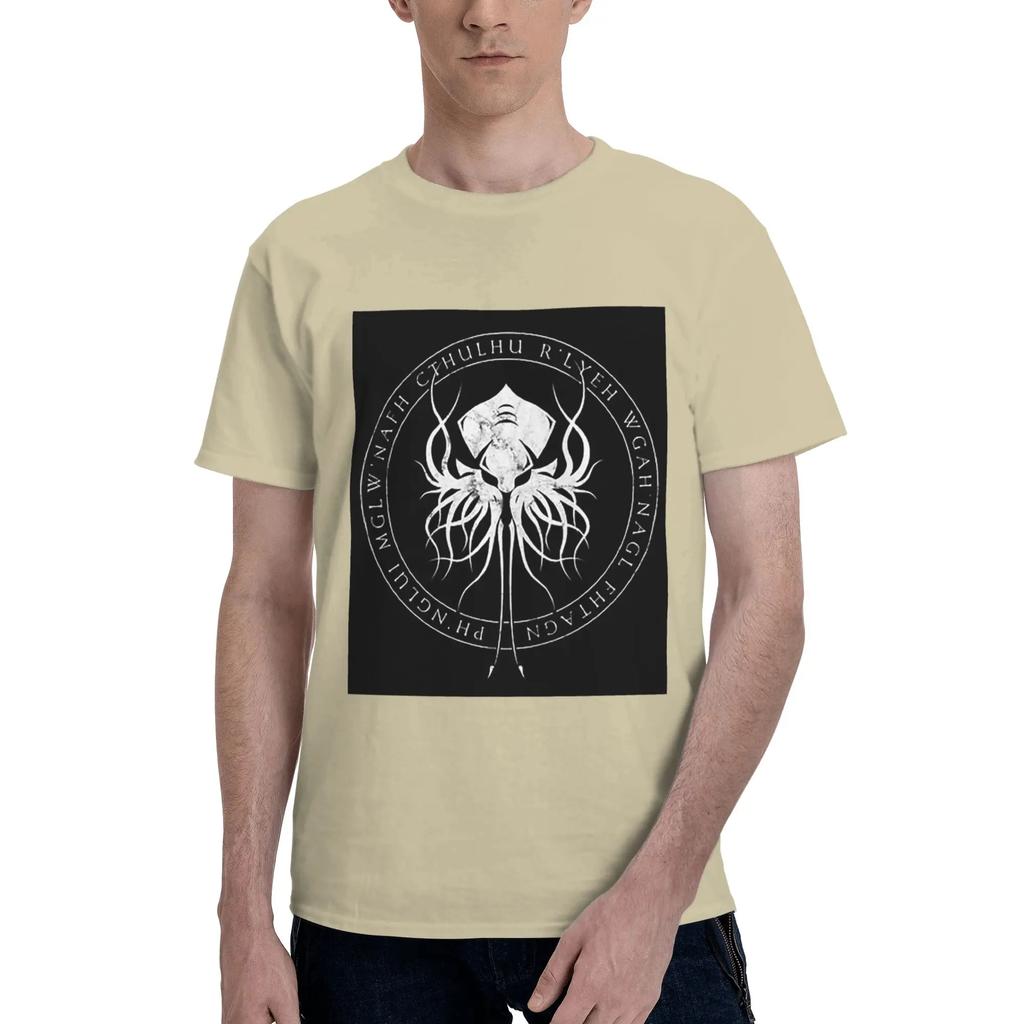 Lovecraft Great Cthulhu Men TShirt Oversized T Shirts Mens Crew Neck Cotton Tees Short Summer Male