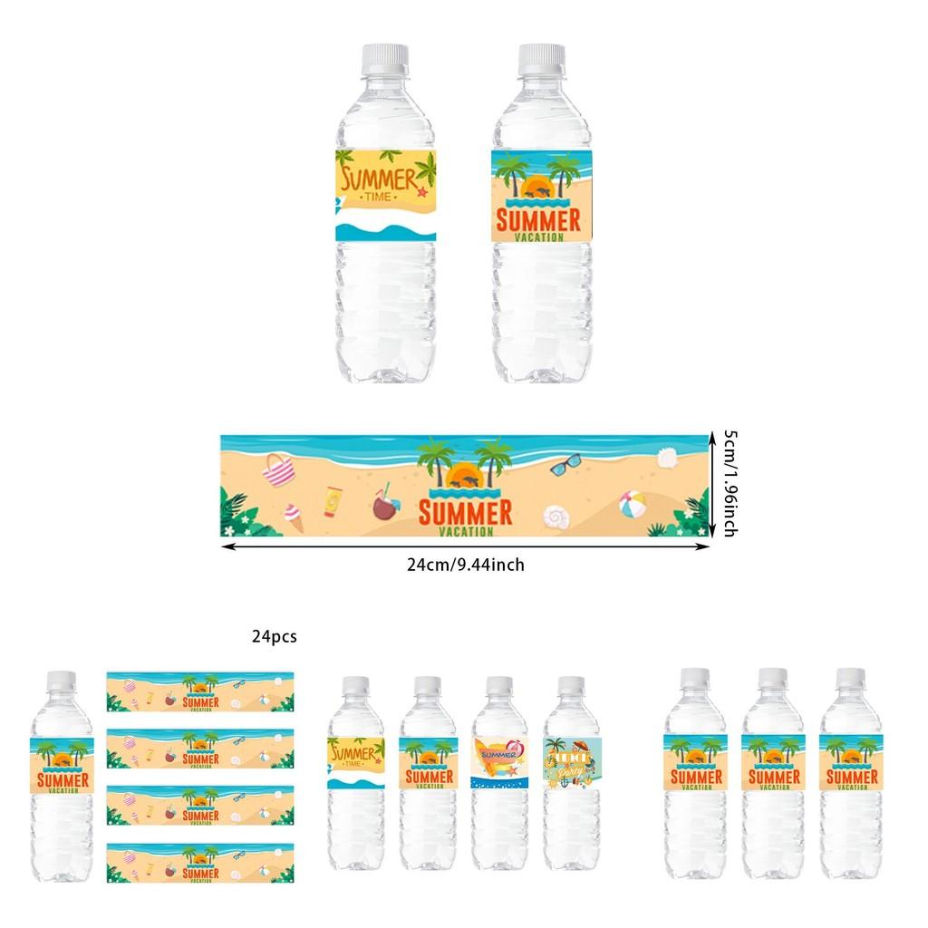 Sommer Ozean Party Flaschenaufkleber mit Strandthema für Veranstaltungen und Feiern