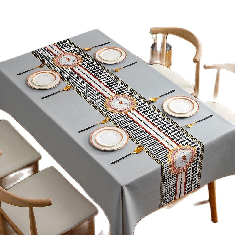 Tischdecke Moderner leichter Luxusstil Wasserdichtes Esstischtuch Rechteckige Teetischabdeckung Picknickmatte Wohnkultur