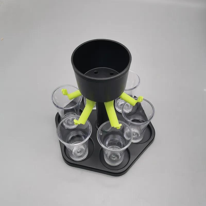 Hexagonal Wine Separation Device Wine Pouring Dispenser Wine Glass Tray Set Household Commercial Hotel Supplies YLE41