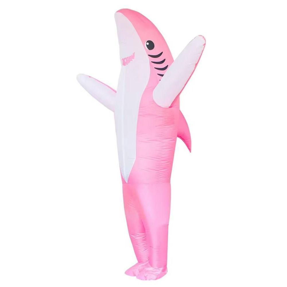 Full Body Jumpsuit Inflatable Shark Costume Battery Box Halloween Costume Halloween Party