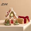 Cozy Winter Scene Display Christmas Snow House Incense Burner, Backflow Holder, Resin Craft Ornament for Windowsill Festive Xmas Desktop Figurine