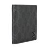 Gucci Double G Logo Ceramic Effect Flip Cover Wallet GG Supreme Canvas And Leather Men wallet Black 768243-FACQC-1048