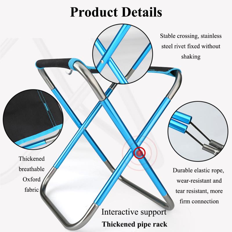 Klapphocker Outdoor - Tragbarer Campinghocker 30cm Mit Tragetasche