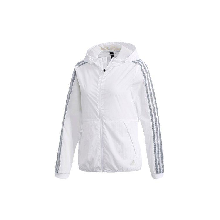 Adidas Jackets Women's White Hooded Moderate DY8641