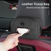 Plaid Pattern Car Tissue Bag PU Leather For Citroen C4 C3 C5 C1 C2 Berlingo Celysee Cactus Picasso Aircross Grand