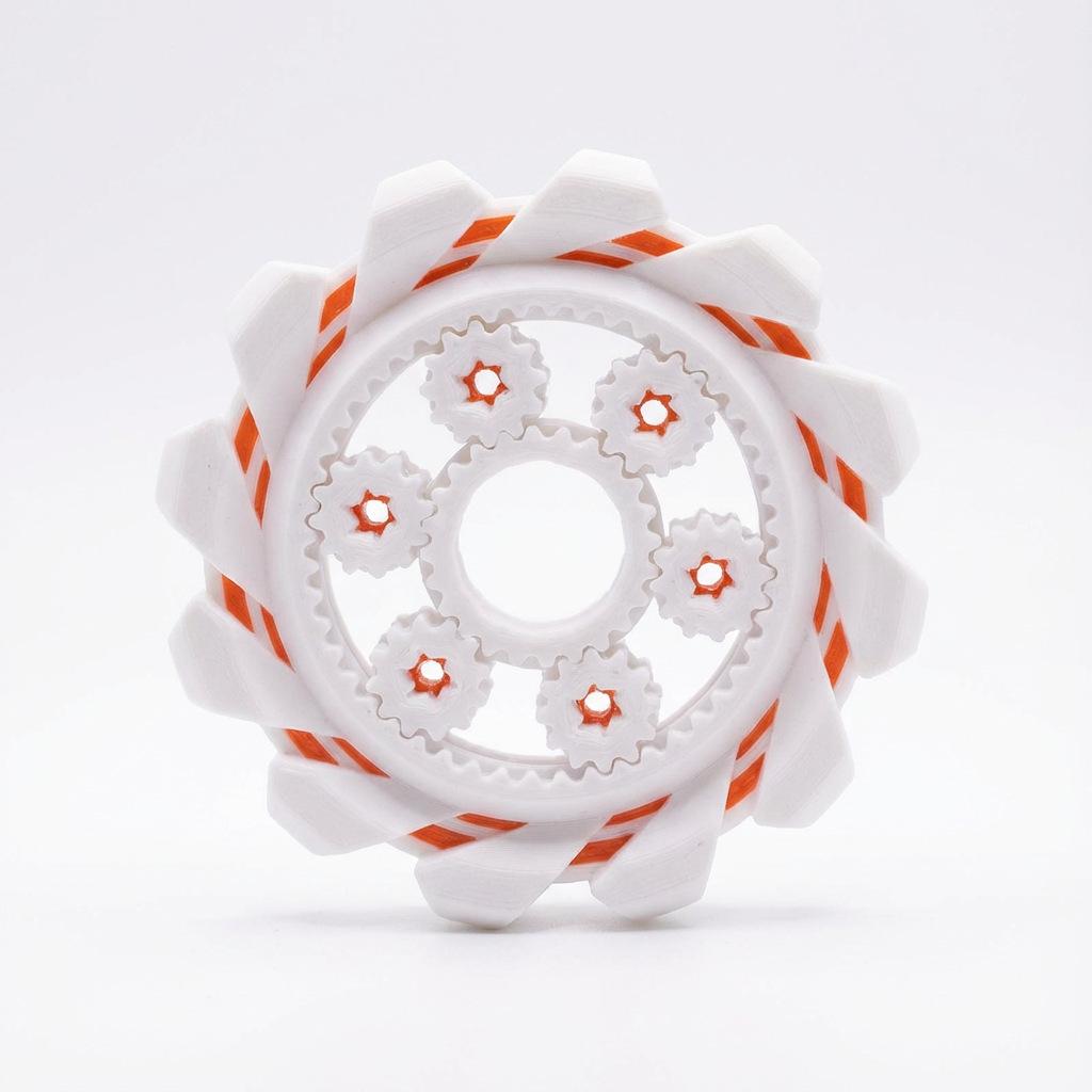 

3D Printed Three-Ring Gear Stress Relief Puzzle Toy