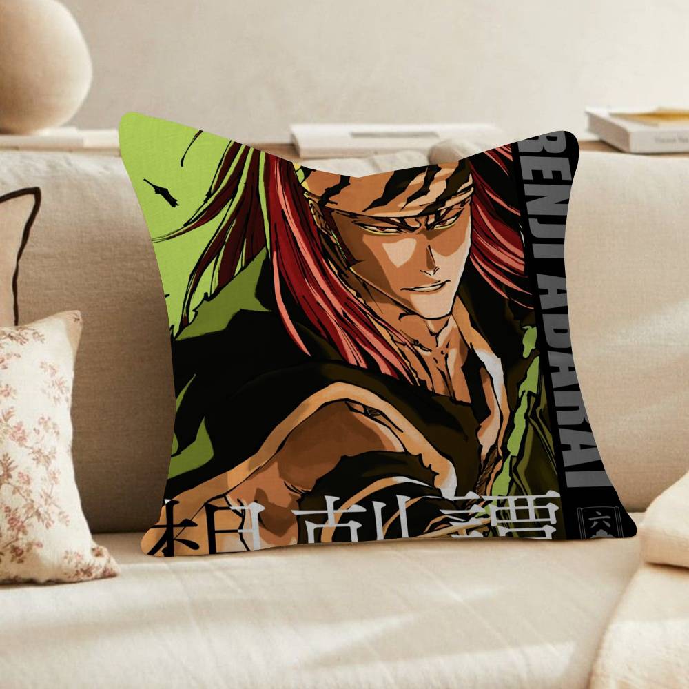

Чехол для подушки с аниме-фигуркой Bleach, автомобильная декоративная подушка для дивана, автомобиля, рождественский подарок 30x30 cm
