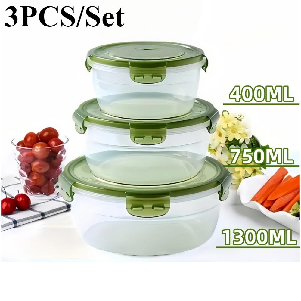 Plastic Refrigerator Storage Containers with Airtight Lids Fits Containers Suitable for Lunch Box, Bento Box, Fruits, Vegetables, Meat, Eggs Organizer