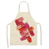 Nail Polish Lipstick Kitchen Cotton Linen Apron Bib Home Cleaning  Ladies  Cooking Picnic