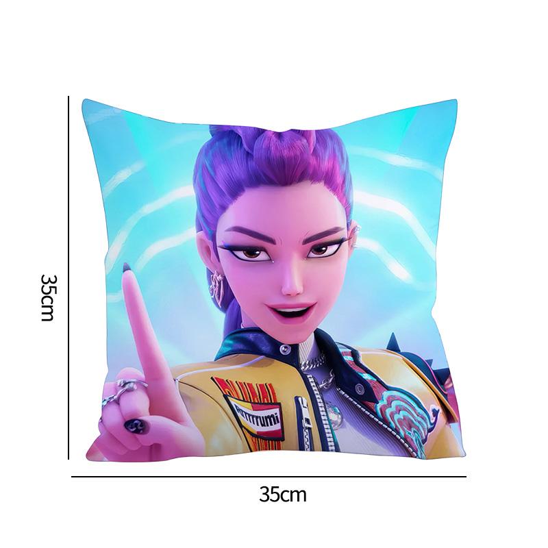 K-Pop Demon Hunter Pillow Cover Anime Movie Pillow Case Sofa Pillow Cushion Cover Christmas Decorations Home Supplies