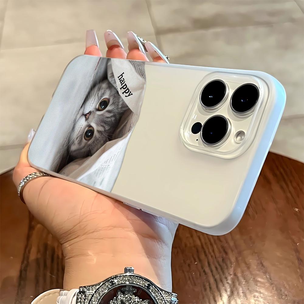 3D Cute Probe Cute Cat Silicone Case For Iphone 16 11 15 Plus 12 14 17 13 Pro Max Lovely Kids Girls Phone Cover