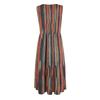 Women's Fashionable Printed Round Neck Sleeveless Casual Pullover Pocket Mid Length Dress