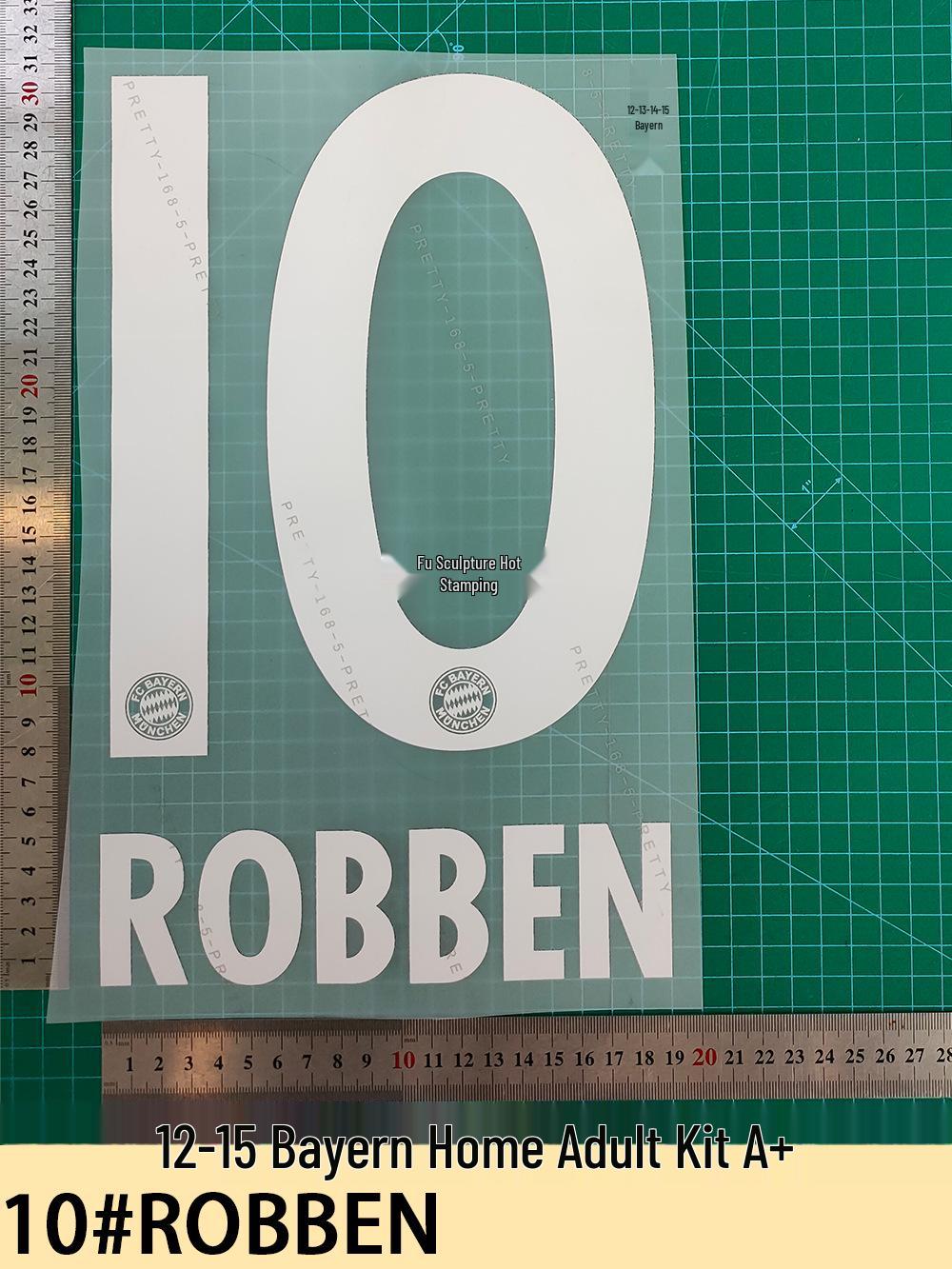 Bayern Home Adult Wear Robben 10# Heat Transfer Patch Jersey Number
